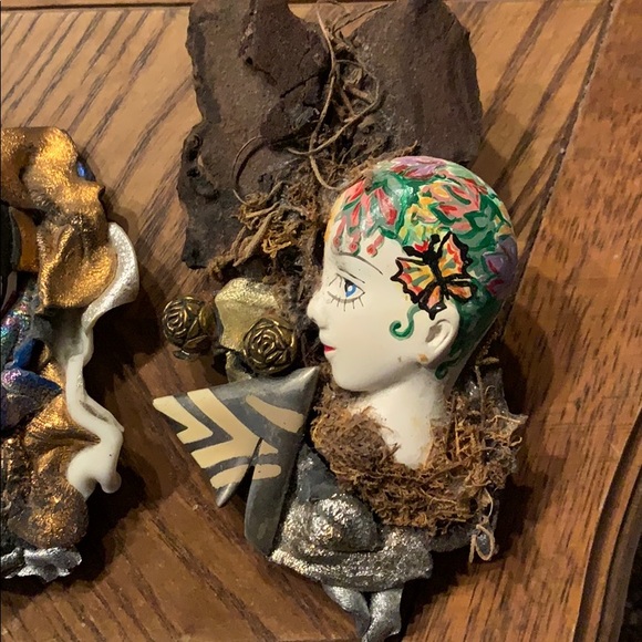 Set of 3 vintage homemade pins - Picture 4 of 8